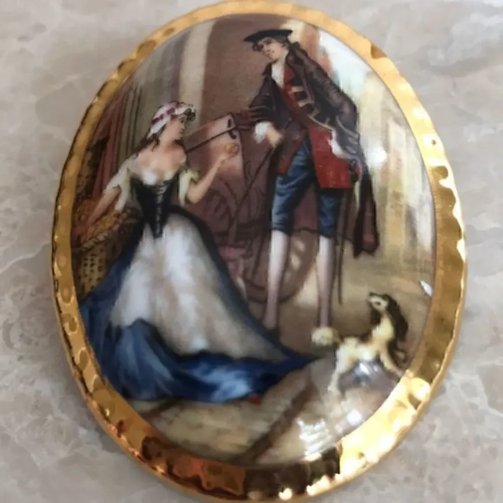 18k gold pin Louis xv​‎